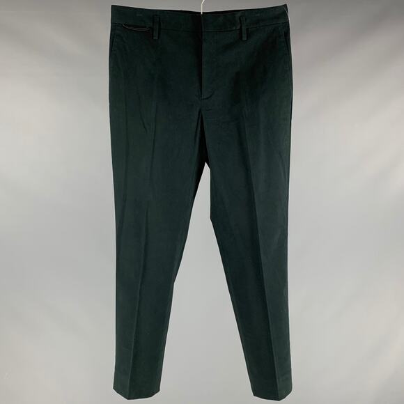 MARC JACOBS Size 32 Green Cotton Elastane Zip Fly Dress Pants - Picture 1 of 5